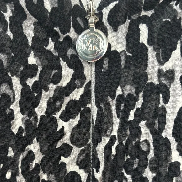 MICHAEL Michael Kors Draped Sheath Dress - Animal Print Size M - Picture 12 of 14